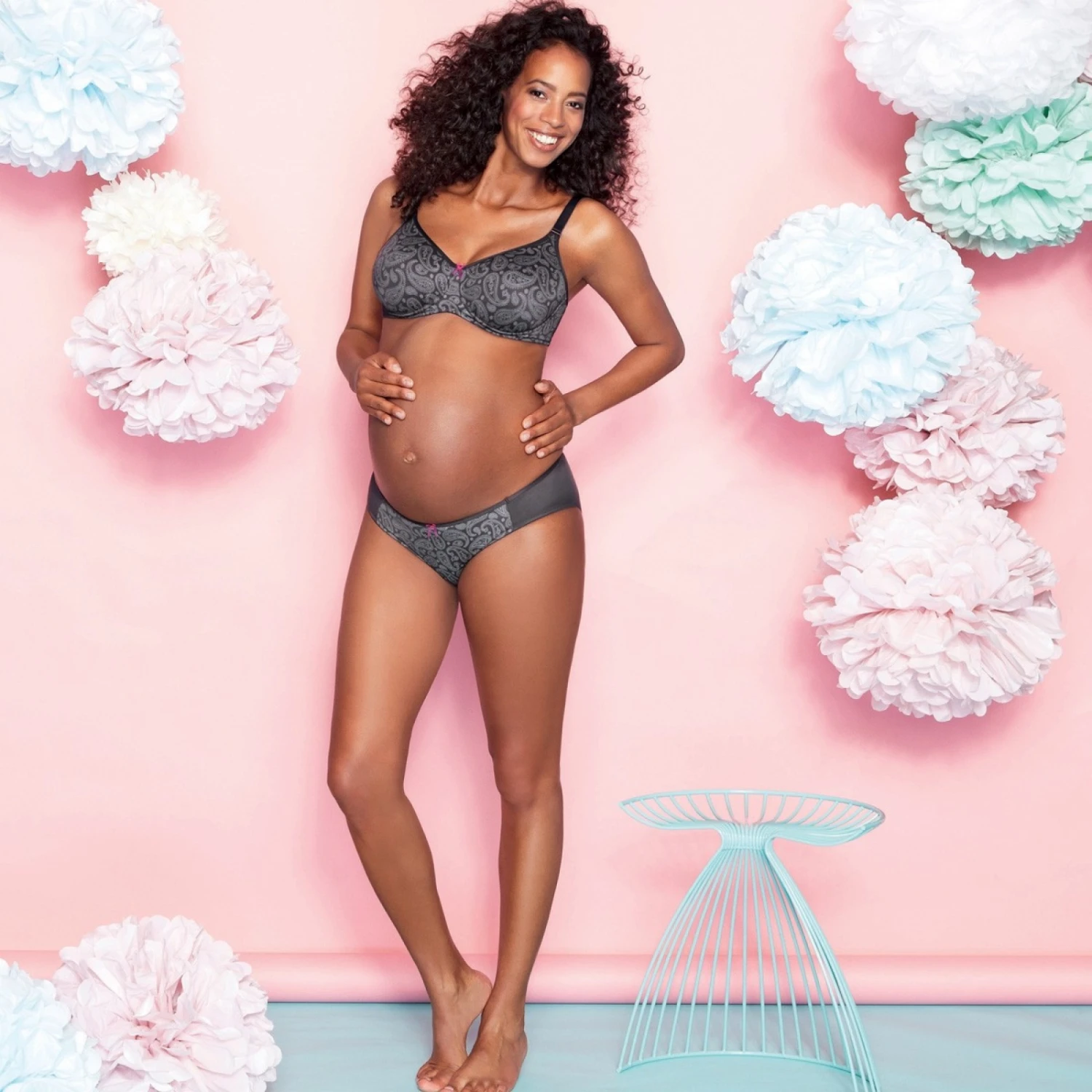 Slip Grossesse Et Allaitement ANITA Maternity Paisley Anthracite – Image 2