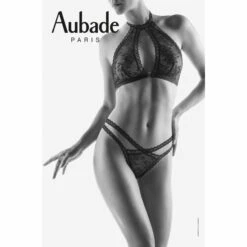 Boite à Désir AUBADE Frisson Ephémère Brassière Sans Armature Et String Noir