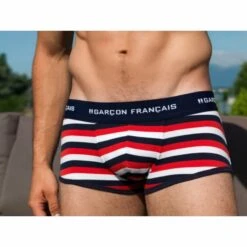 Boxer Court GARCON FRANCAIS Rayures Rouge Marine Blanc -Sous Vêtement Soldes 1600x1600 boxer court garcon francais rayures rouge marine blanc p3 24 22022018