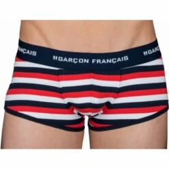 Boxer Court GARCON FRANCAIS Rayures Rouge Marine Blanc -Sous Vêtement Soldes 1600x1600 boxer court garcon francais rayures rouge marine blanc p4 24 22022018