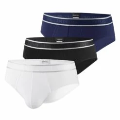 Pack 3 Slips IMPETUS Cotton Stretch Blanc-Noir-Marine