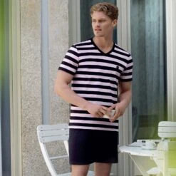 Pyjama Court EDEN PARK E526E56 Rayures Marine Et Rose -Sous Vêtement Soldes 1600x1600 pyjama court eden park e526e56 rayures marine et rose p2 19 24032016